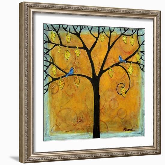 Yellow Tree of Life-Blenda Tyvoll-Framed Art Print