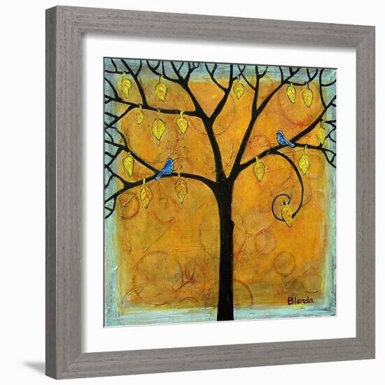 Yellow Tree of Life-Blenda Tyvoll-Framed Art Print