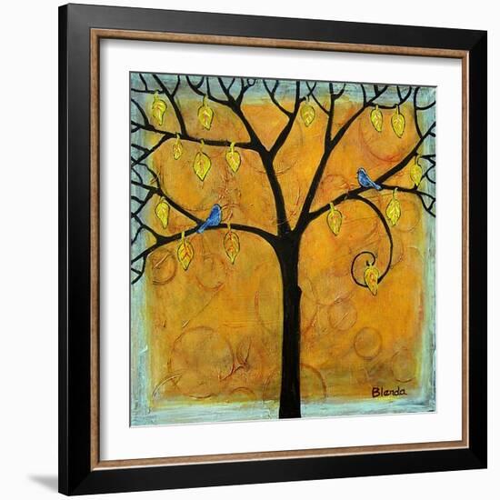 Yellow Tree of Life-Blenda Tyvoll-Framed Art Print