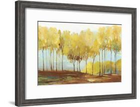 Yellow trees-Allison Pearce-Framed Art Print