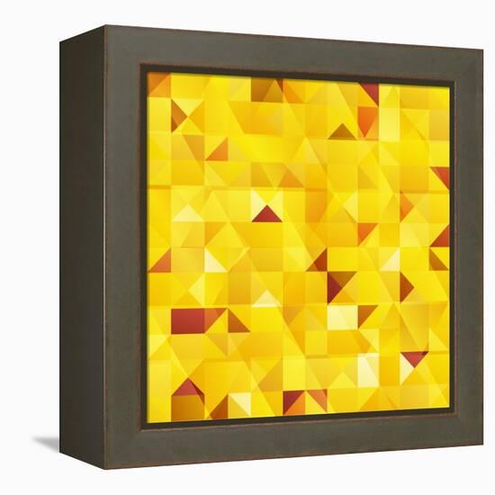 Yellow Triangles Seamless Pattern-art_of_sun-Framed Stretched Canvas