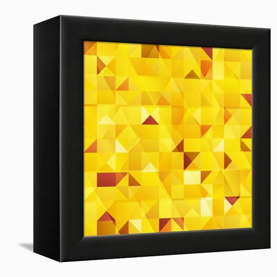 Yellow Triangles Seamless Pattern-art_of_sun-Framed Stretched Canvas