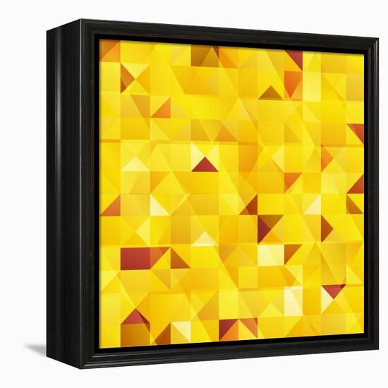 Yellow Triangles Seamless Pattern-art_of_sun-Framed Stretched Canvas