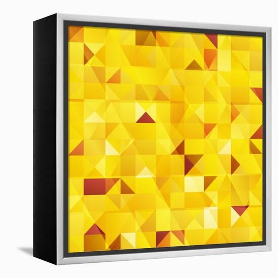 Yellow Triangles Seamless Pattern-art_of_sun-Framed Stretched Canvas