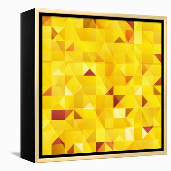 Yellow Triangles Seamless Pattern-art_of_sun-Framed Stretched Canvas