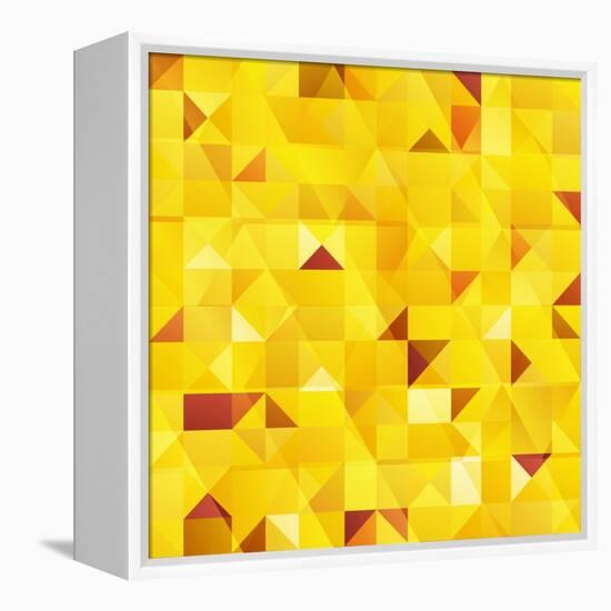 Yellow Triangles Seamless Pattern-art_of_sun-Framed Stretched Canvas