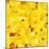 Yellow Triangles Seamless Pattern-art_of_sun-Mounted Art Print