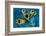 Yellow tube sponge on a coral reef, Cayman Islands-Alex Mustard-Framed Photographic Print