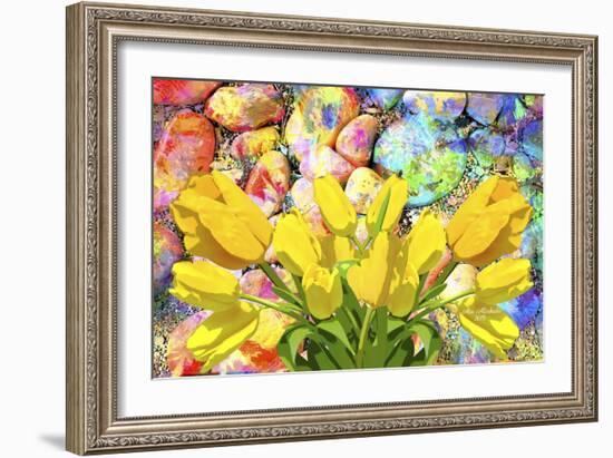 Yellow Tulips Art-Ata Alishahi-Framed Giclee Print