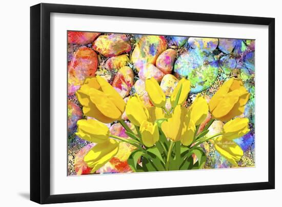 Yellow Tulips Art-Ata Alishahi-Framed Giclee Print