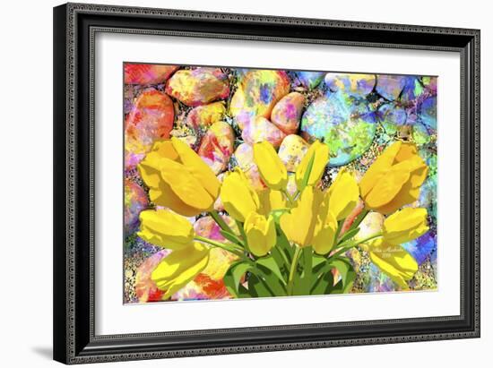 Yellow Tulips Art-Ata Alishahi-Framed Giclee Print