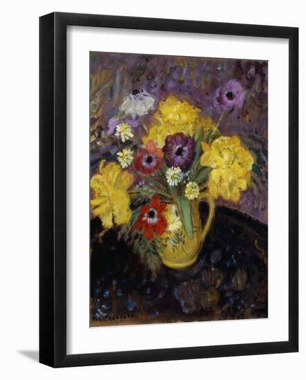 Yellow Tulips; Les Tulipe Jaunes-Frederick Carl Frieseke-Framed Giclee Print