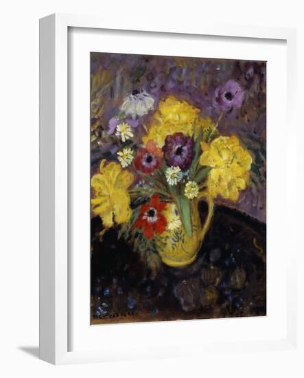 Yellow Tulips; Les Tulipe Jaunes-Frederick Carl Frieseke-Framed Giclee Print