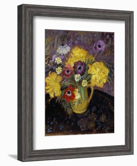 Yellow Tulips; Les Tulipe Jaunes-Frederick Carl Frieseke-Framed Giclee Print