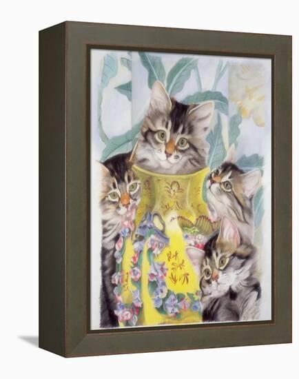 Yellow Vase-Anne Robinson-Framed Premier Image Canvas