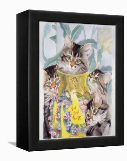 Yellow Vase-Anne Robinson-Framed Premier Image Canvas