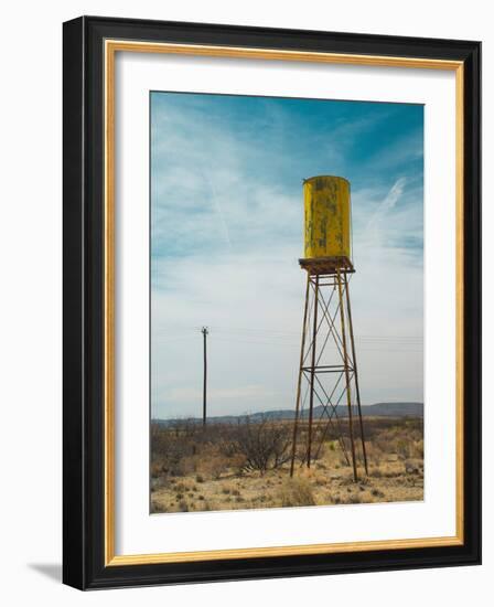 Yellow Water Tower II-Sonja Quintero-Framed Photographic Print
