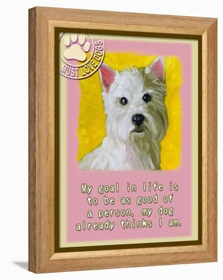 Yellow Westie-Cathy Cute-Framed Premier Image Canvas