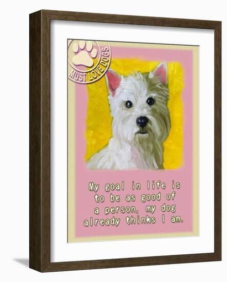 Yellow Westie-Cathy Cute-Framed Giclee Print