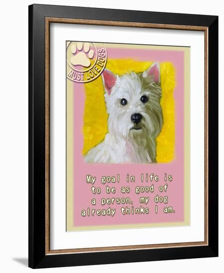 Yellow Westie-Cathy Cute-Framed Giclee Print