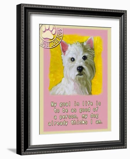 Yellow Westie-Cathy Cute-Framed Giclee Print