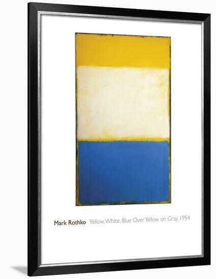 Yellow, White, Blue Over Yellow on Gray, 1954-Mark Rothko-Framed Giclee Print