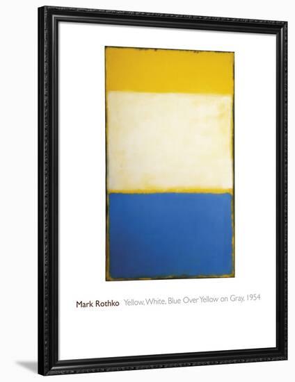 Yellow, White, Blue Over Yellow on Gray, 1954-Mark Rothko-Framed Giclee Print