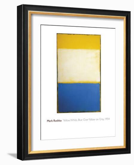 Yellow, White, Blue Over Yellow on Gray, 1954-Mark Rothko-Framed Giclee Print