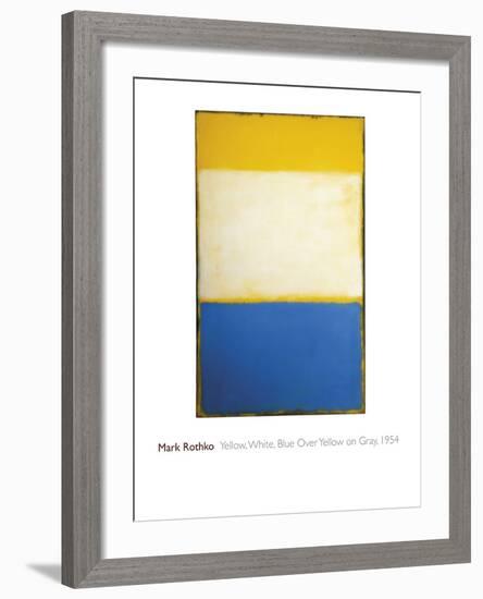 Yellow, White, Blue Over Yellow on Gray, 1954-Mark Rothko-Framed Giclee Print