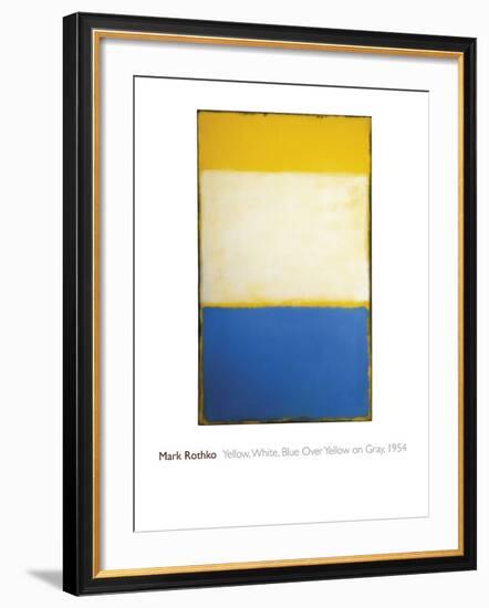 Yellow, White, Blue Over Yellow on Gray, 1954-Mark Rothko-Framed Giclee Print