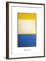 Yellow, White, Blue Over Yellow on Gray, 1954-Mark Rothko-Framed Art Print