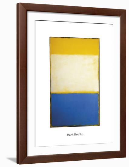 Yellow, White, Blue Over Yellow on Gray, 1954-Mark Rothko-Framed Art Print