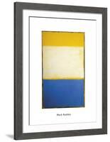 Yellow, White, Blue Over Yellow on Gray, 1954-Mark Rothko-Framed Art Print