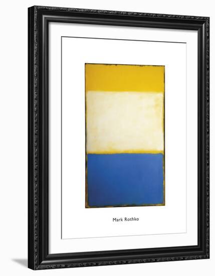 Yellow, White, Blue Over Yellow on Gray, 1954-Mark Rothko-Framed Art Print