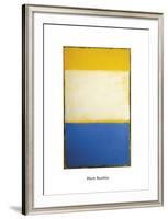 Yellow, White, Blue Over Yellow on Gray, 1954-Mark Rothko-Framed Art Print