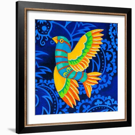 Yellow-Winged Bird, 2019 (Oil on Canvas)-Jane Tattersfield-Framed Giclee Print