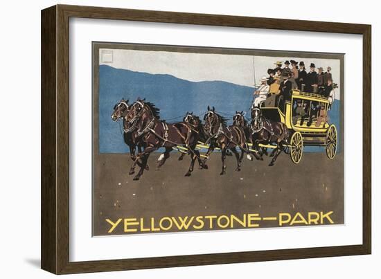 Yellowstone Horse-Drawn Charabanc-null-Framed Art Print