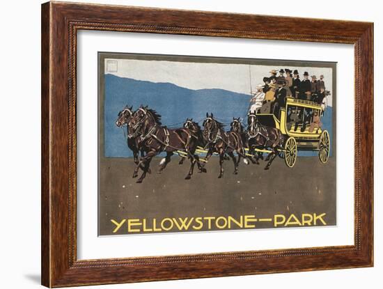 Yellowstone Horse-Drawn Charabanc-null-Framed Art Print