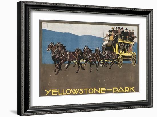 Yellowstone Horse-Drawn Charabanc-null-Framed Art Print