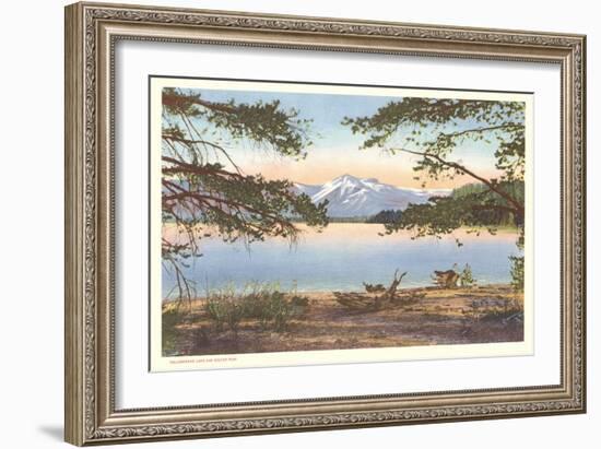 Yellowstone Lake and Colter Peak-null-Framed Art Print