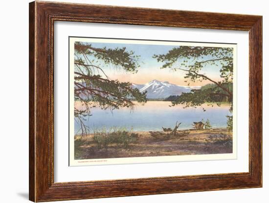 Yellowstone Lake and Colter Peak-null-Framed Art Print