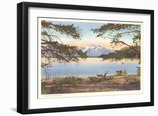 Yellowstone Lake and Colter Peak-null-Framed Art Print