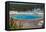 Yellowstone National Park, USA, Wyoming. Grand Prismatic Spring with tourist.-Jolly Sienda-Framed Premier Image Canvas