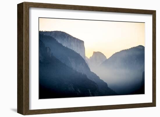 Yellowstone NP, California, USA: Grand View Over The Yosemite Valley While The Sun Is Rising-Axel Brunst-Framed Photographic Print