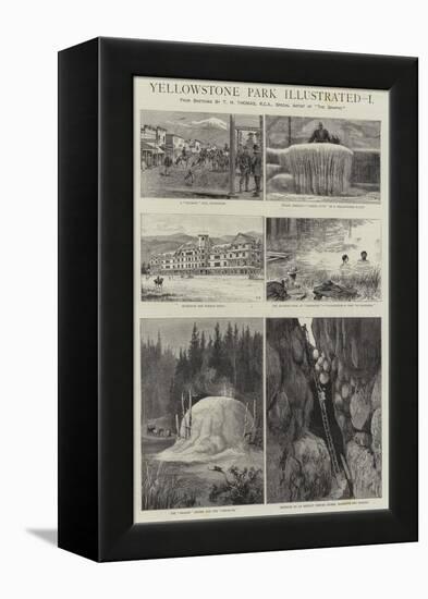 Yellowstone Park Illustrated, I-null-Framed Premier Image Canvas