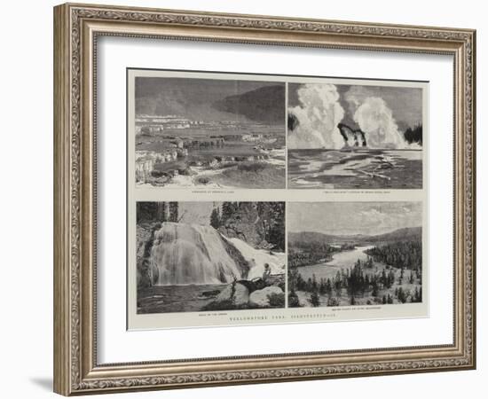 Yellowstone Park, Illustrated, II-null-Framed Giclee Print