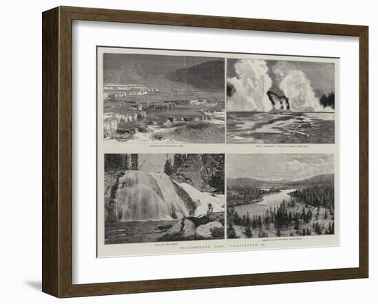 Yellowstone Park, Illustrated, II-null-Framed Giclee Print