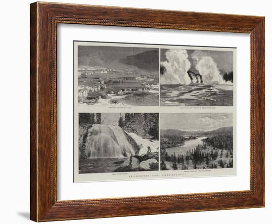 Yellowstone Park, Illustrated, II-null-Framed Giclee Print