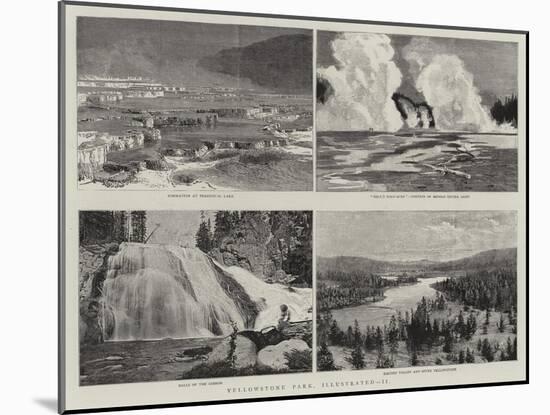 Yellowstone Park, Illustrated, II-null-Mounted Giclee Print