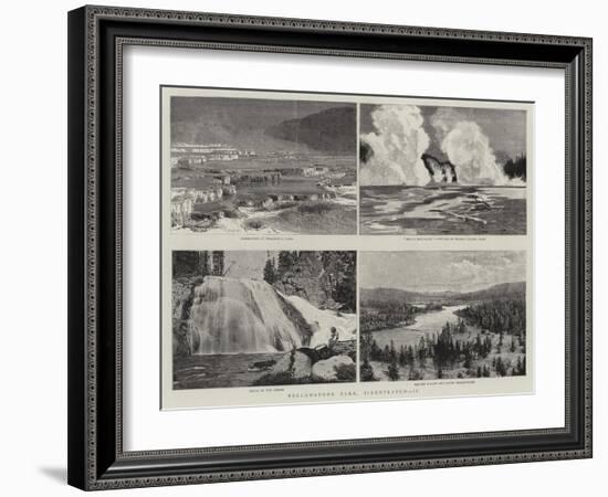 Yellowstone Park, Illustrated, II-null-Framed Giclee Print